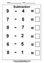 Image result for Subtraction Practice Sheets