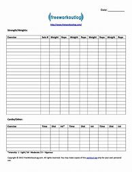 Image result for Workout Plan Template