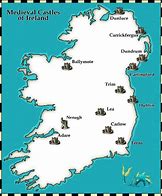 Image result for Castles in Ireland Map