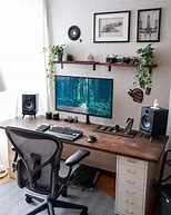 Image result for Wooden Gaming PC Table