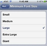 Image result for Increasing Font Size On Apple Email