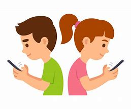 Image result for On Cell Phone Texting Cartoon