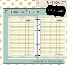 Image result for Printable Check Register for Checkbook