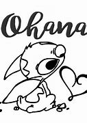 Image result for Stitch Ohana Black and White