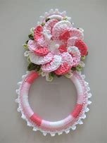 Image result for Crochet Flower Towel Holder