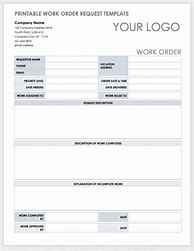 Image result for Work Order Request Form Template