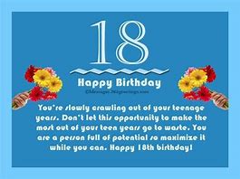 Image result for My 18th Birthday Quotes