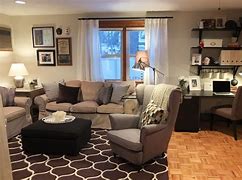 Image result for Living Room with Desk Setup