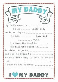Image result for Father's Day Survey for Kids