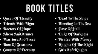 Image result for Book Titles in Text