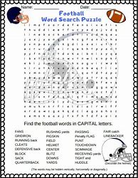 Image result for Football Word Search Puzzles
