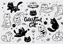 Image result for Watercolor Celestial Cat
