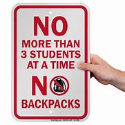 Image result for No Backpack Sign Ai