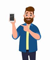Image result for Cartoon Man Pointing at Cell Phone