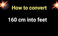Image result for 160 Cm to Feet