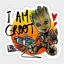 Image result for Groot Bumper-Sticker