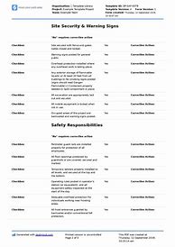 Image result for Safety Audit Checklist Template