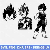 Image result for Vegeta Goku SVG Vector Half