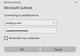 Image result for Windows Security Microsoft Outlook Password