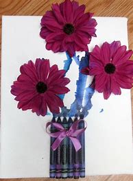 Image result for Melted Crayon Flower Art
