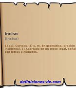 Image result for inciso
