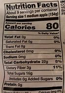 Image result for Gala Apple Nutrition Label