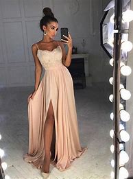 Image result for Champagne Prom Dress