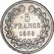 Image result for 1835 5 Francs