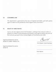 Image result for Travel Agency Contract Sample