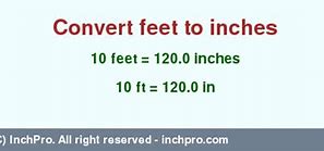 Image result for 10 Feet in Inches