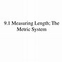 Image result for Measurement of Length in the Metric System