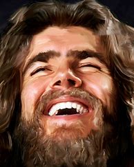 Image result for Laughing Jesus Painting