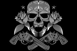 Image result for Cool Skulls with Guns