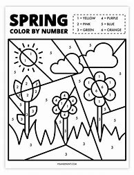 Image result for Printable Spring Color by Number Pages