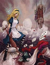 Image result for Twisted Alice in Wonderland Drawings