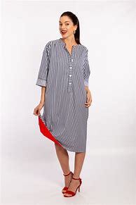 Image result for Navy and White Striped Dress