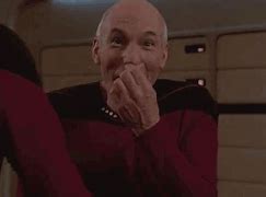 Image result for Patrick Stewart Laughing