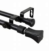 Image result for Black Double Curtain Rod