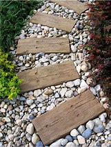 Image result for Creative Designs with Square Stepping Stones and River Rock