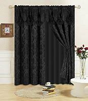 Image result for Black Damask Curtains