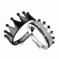 Image result for Black Crown Ring Wedding Sets