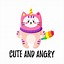 Image result for Angry Unicorn Flipping Off