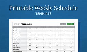 Image result for 30-Day Work Schedule Template