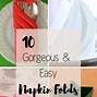 Image result for 10 Napkin Folds