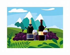 Image result for Wine Bottle and Grapes Clip Art