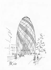 Image result for 30 St. Mary Axe Sketch