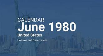 Image result for June 1980 Desk Calendar