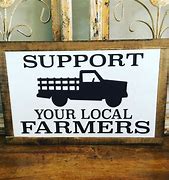 Image result for Support You Local Farmers Sign Black and White