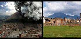 Image result for Pompeii Mount Vesuvius Before and After