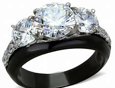 Image result for Black Engagement Rings